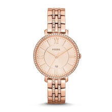 Fossile Fossile Women's Jacqueline Quartz en acier inoxydable Couleur de montre trois mains: Rose Gold Glitz (mod le: ES3546)