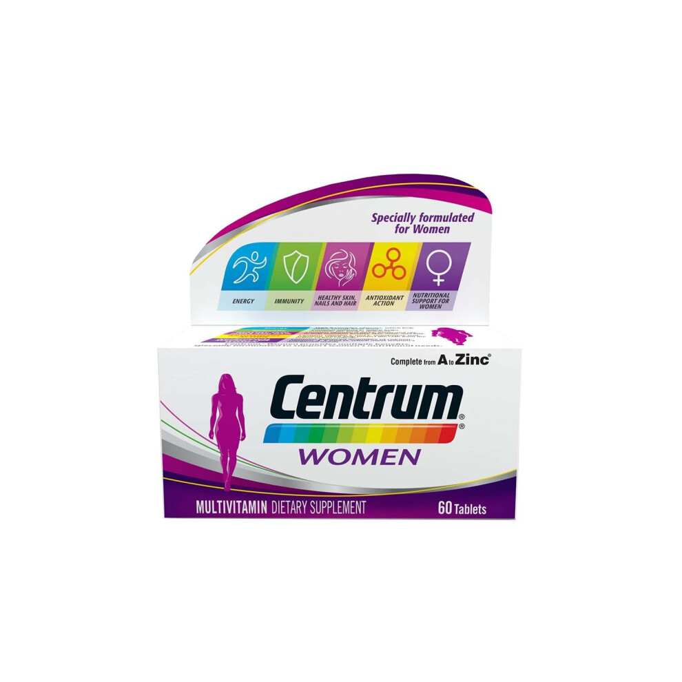 Centrum Women, 60 Tablets, Specially Formulated Multi vitamin for Women.