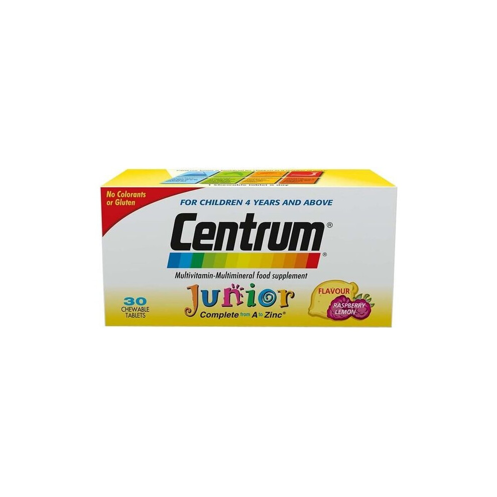 Centrum Junior, 30 Tablets, Multi  vitamin for Children, Chewable, Tasty Citrus Berry Flavor