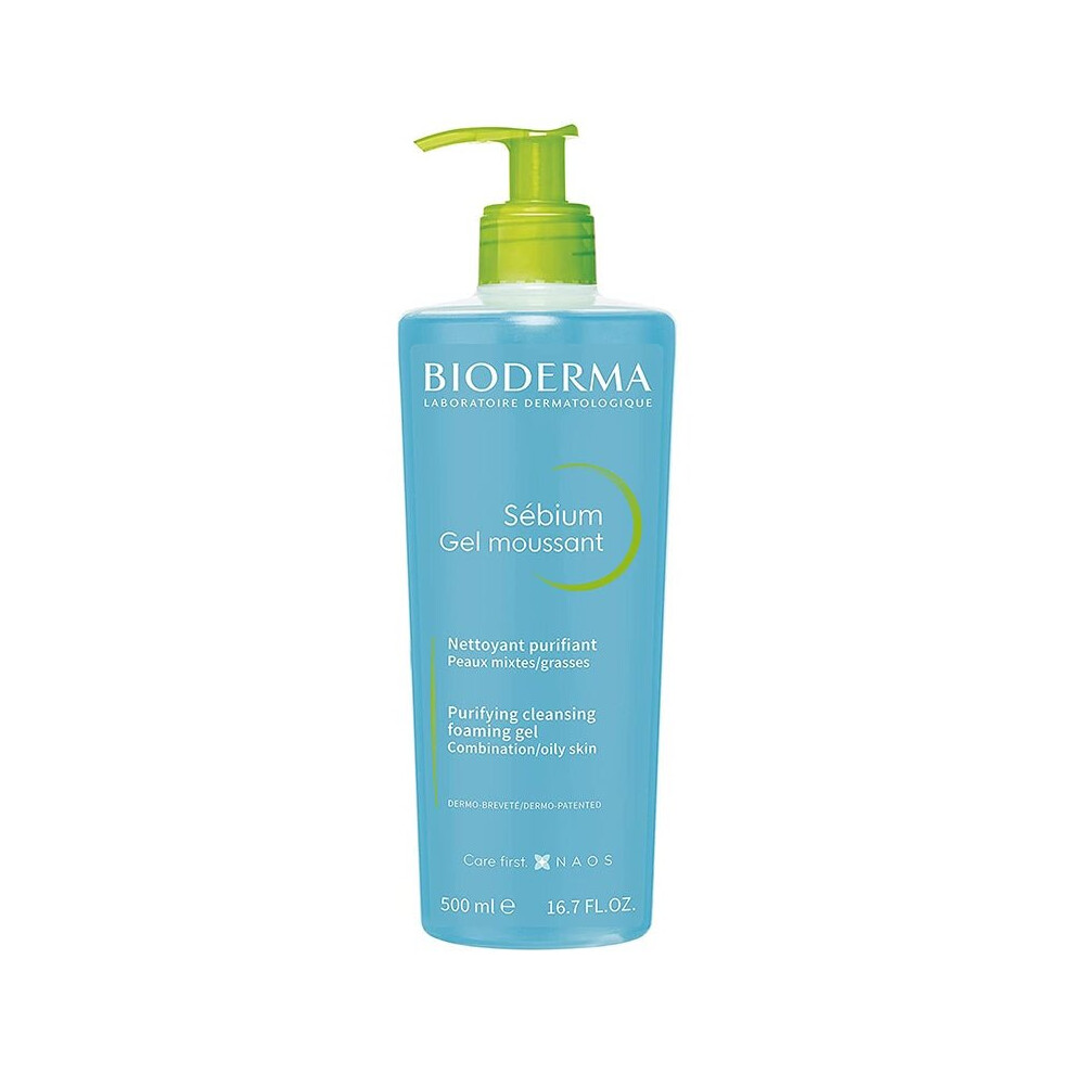 Bioderma Sebium Gel Moussant Purifying Foaming Blue 500ml