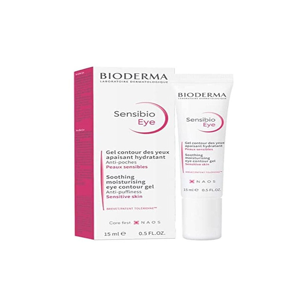 Bioderma Eye Gel Sensibio Moisturizing & Visibly Reduces Fine Lines - Skin Soothing - Eye Gel for Sensitive Skin 15ml