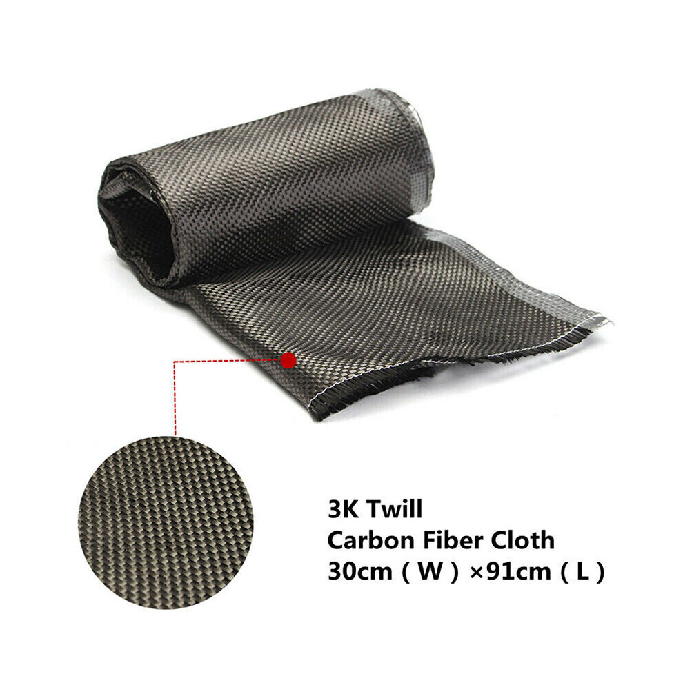 36''X12'' 3K 91Cmx30cm Carbon Fiber/Fibre Cloth Fabric Plain 2/2 Twill Weave 931581530641