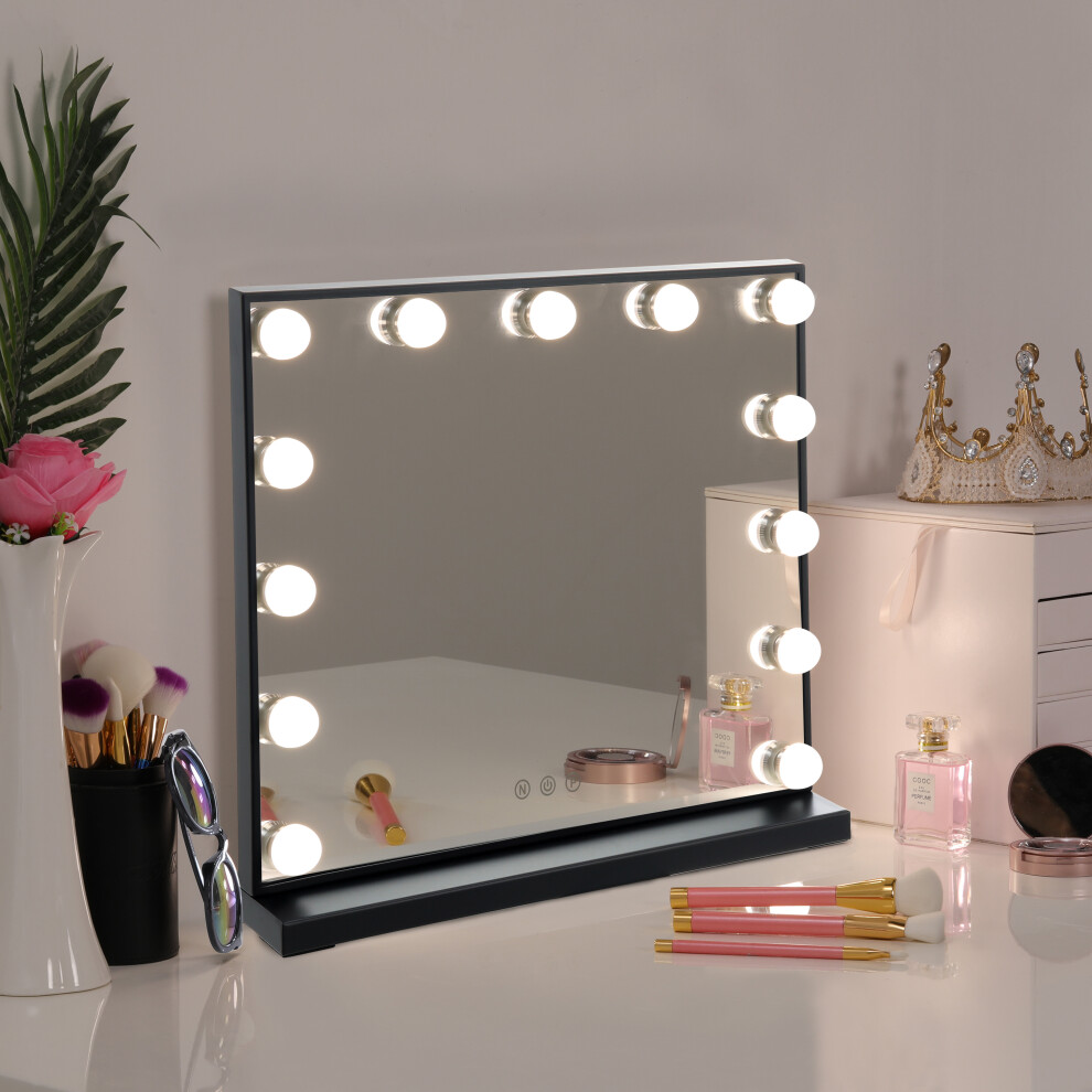 Large Hollywood Makeup Mirror with 13 LED Light Touch Dimmable