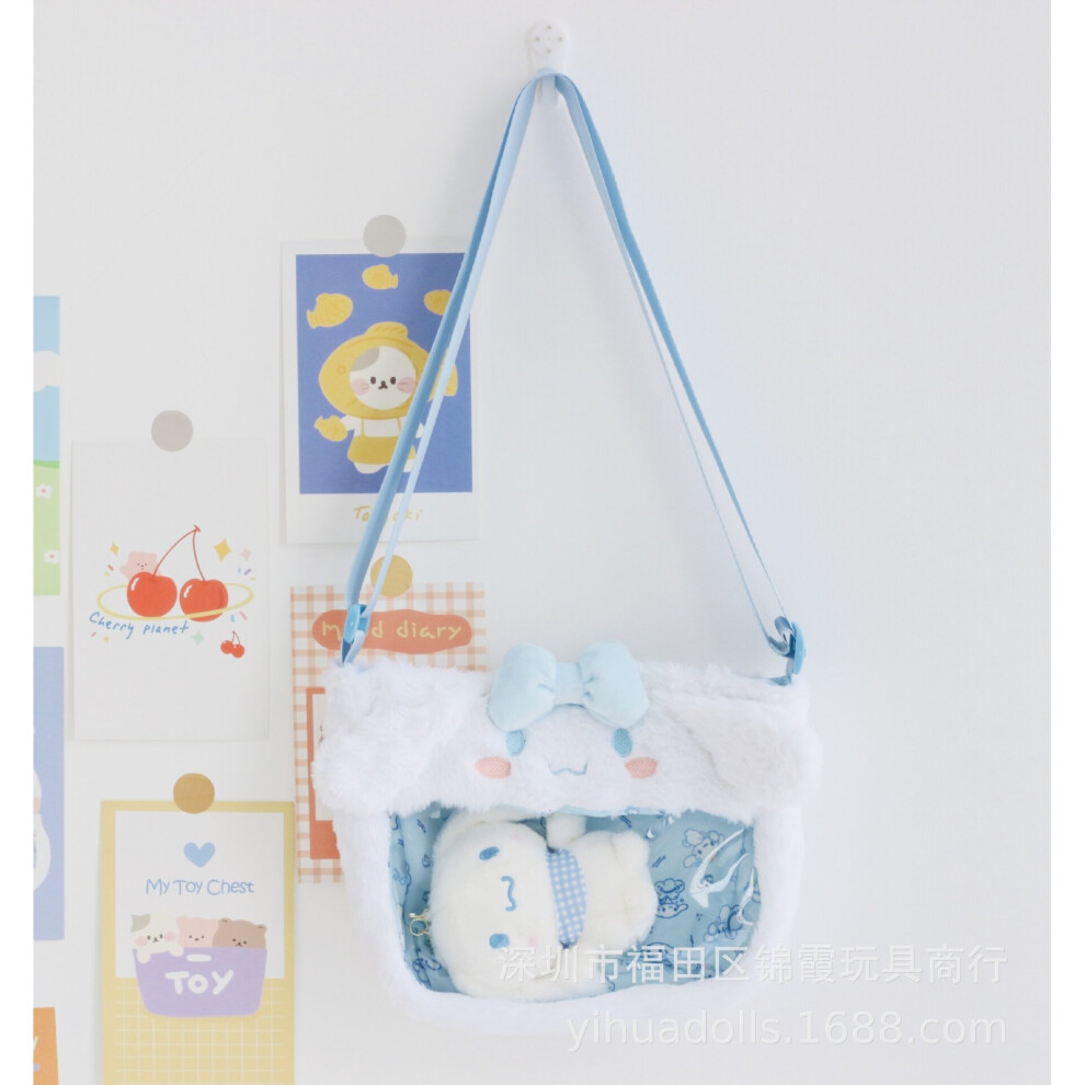 (Cinnamoroll) Sanrio Bag Japanese Melody Kuromi Cinnamoroll Plush Messenger Transparent Bag