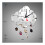 Silent Wall Clock Sticking Raindrop Mirror 1