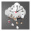 Silent Wall Clock Sticking Raindrop Mirror 2