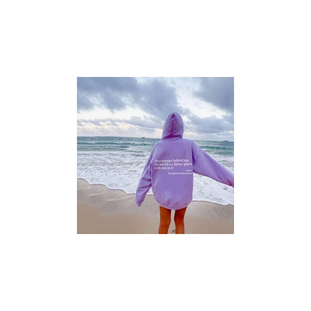 (Purple, 5XL) Dear Person Behind Me Sweatshirt Hoodie,Dear Person Behind Me Hoodie