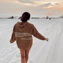 (Khaki, M) Dear Person Behind Me Sweatshirt Hoodie,Dear Person Behind Me Hoodie