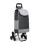 (Grey) 6 Wheel Push Shopping Trolley 2
