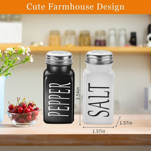 Salt and Pepper Shaker Set, 2-Pack Salt and Pepper Grinder Set 2