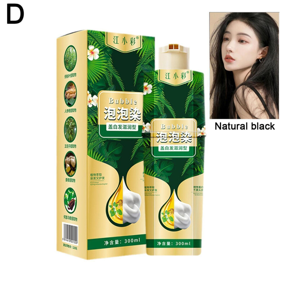 (  Natural black) Rahimall Shampoo Dye, Hair Coloring Shampoo, Plant Bubble Hair Dye Shampoo