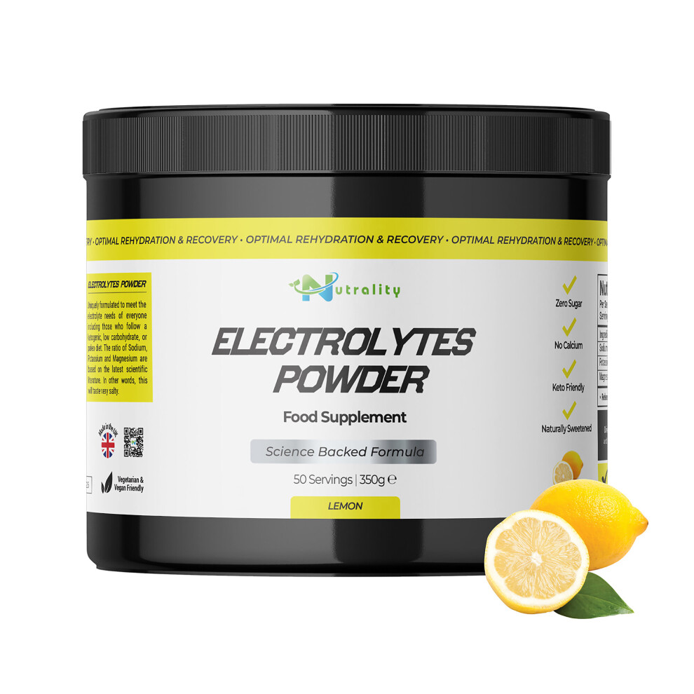 Nutrality Electrolytes Food Supplement Powder 350g Lemon Flavour