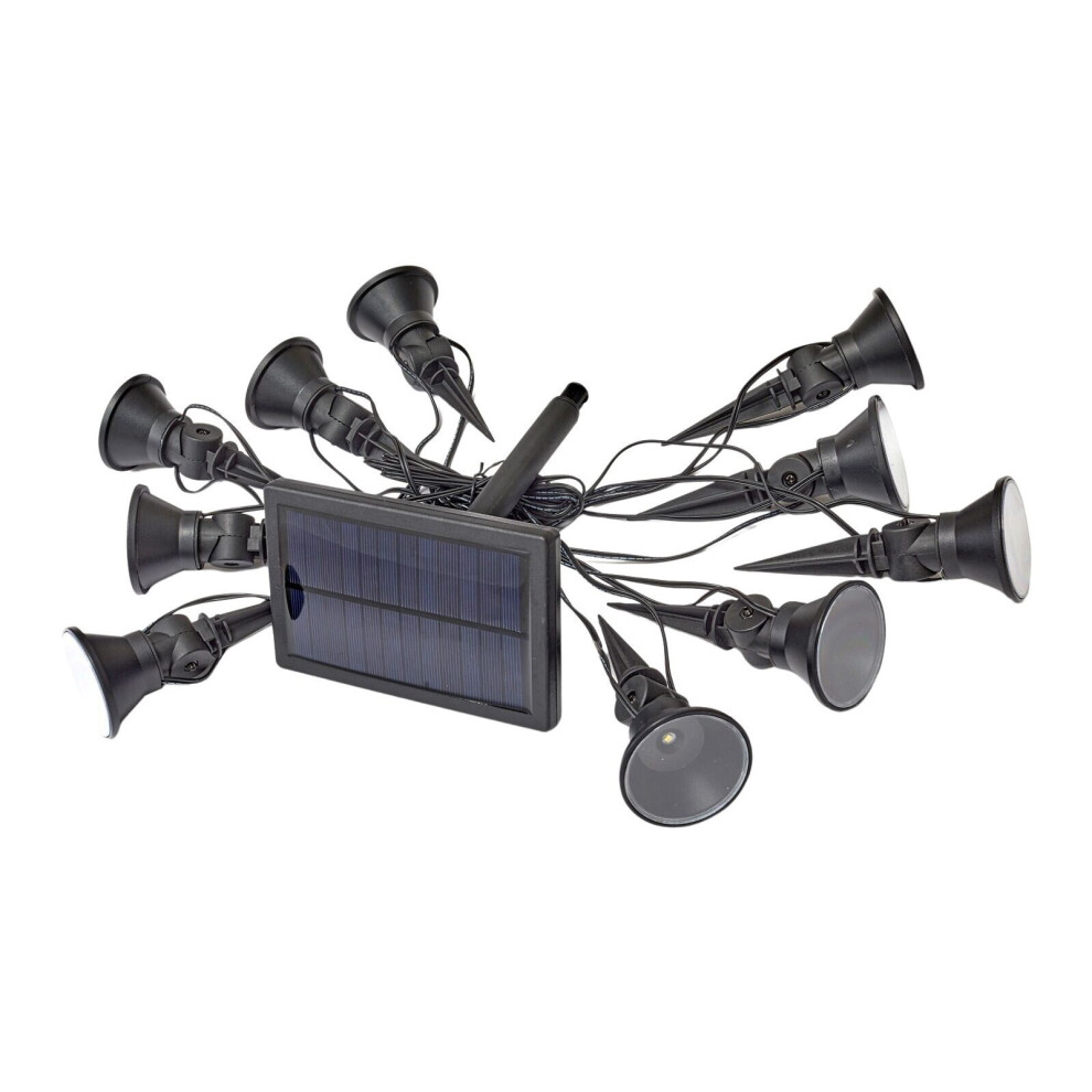 Solar Power Rock Spotlight Decorative LED Stone Effect Outdoor Garden Light x 4
