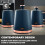 Tower TOWER Cavaletto Kettle 2-Slice Toaster & Canisters Midnight Blue/Rose Gold 15