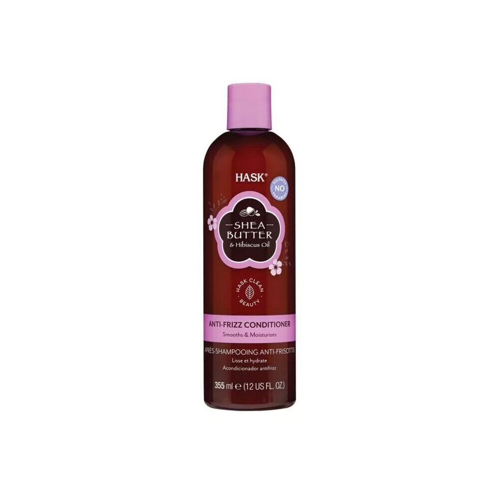 Hask Shea Butter & Hibiscus Oil Anti-Frizz Conditioner 355 mL