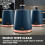 Tower TOWER Cavaletto Kettle 2-Slice Toaster & Canisters Midnight Blue/Rose Gold 17