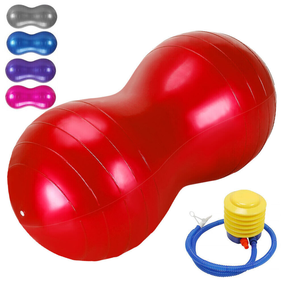 (With pump) Yoga Gym Anti Burst Roller Fitness Exercise Ball 