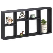 (BLACK) Multi-level Floating Shelf Shelves Wall Mounted Bookshelf  Contemporary Home Entryway