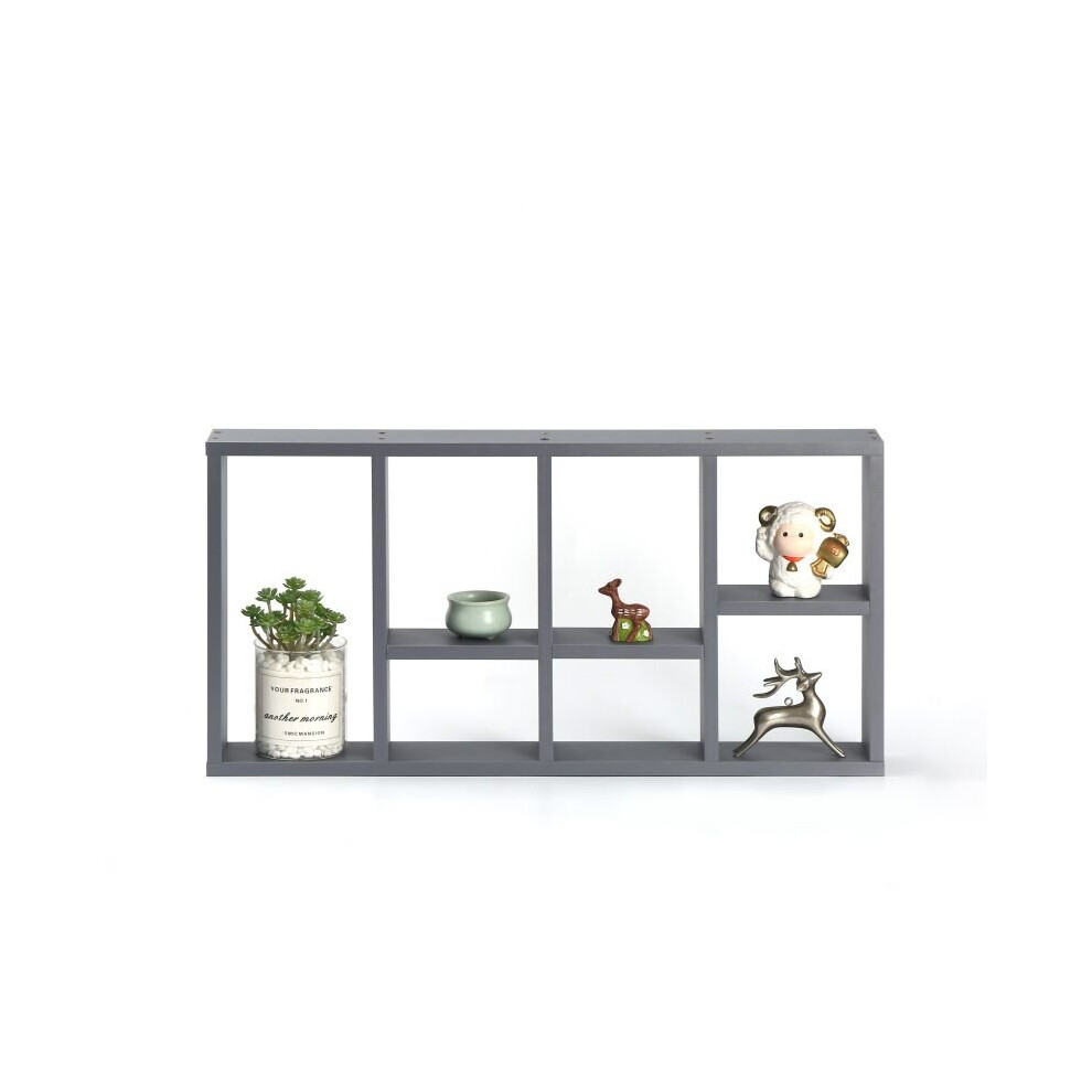 (GREY) Multi-level Floating Shelf Shelves Wall Mounted Bookshelf  Contemporary Home Entryway