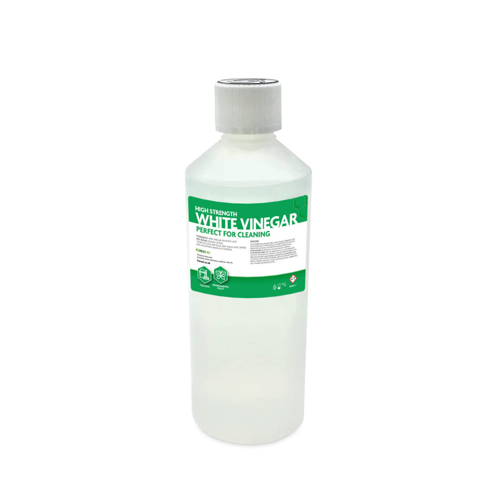 Hexeal HIGH STRENGTH WHITE VINEGAR | 500ml | Cleaning - Grease remover, Surface cleaner, Floor/Window cleaner