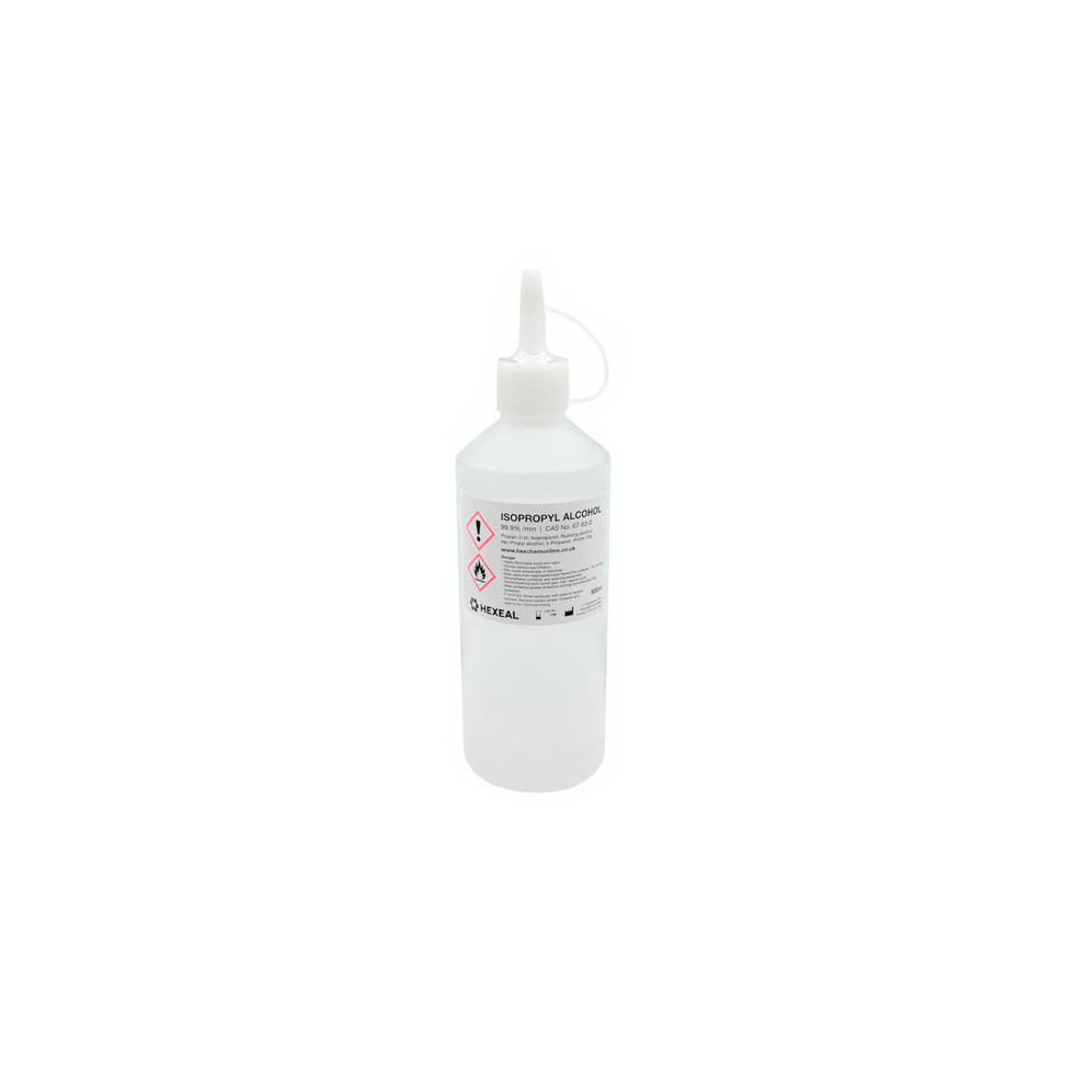 Hexeal IPA 99.9% | 500ml Nozzle Cap | Lab Grade | Isopropyl Alcohol | Isopropanol 99.9%