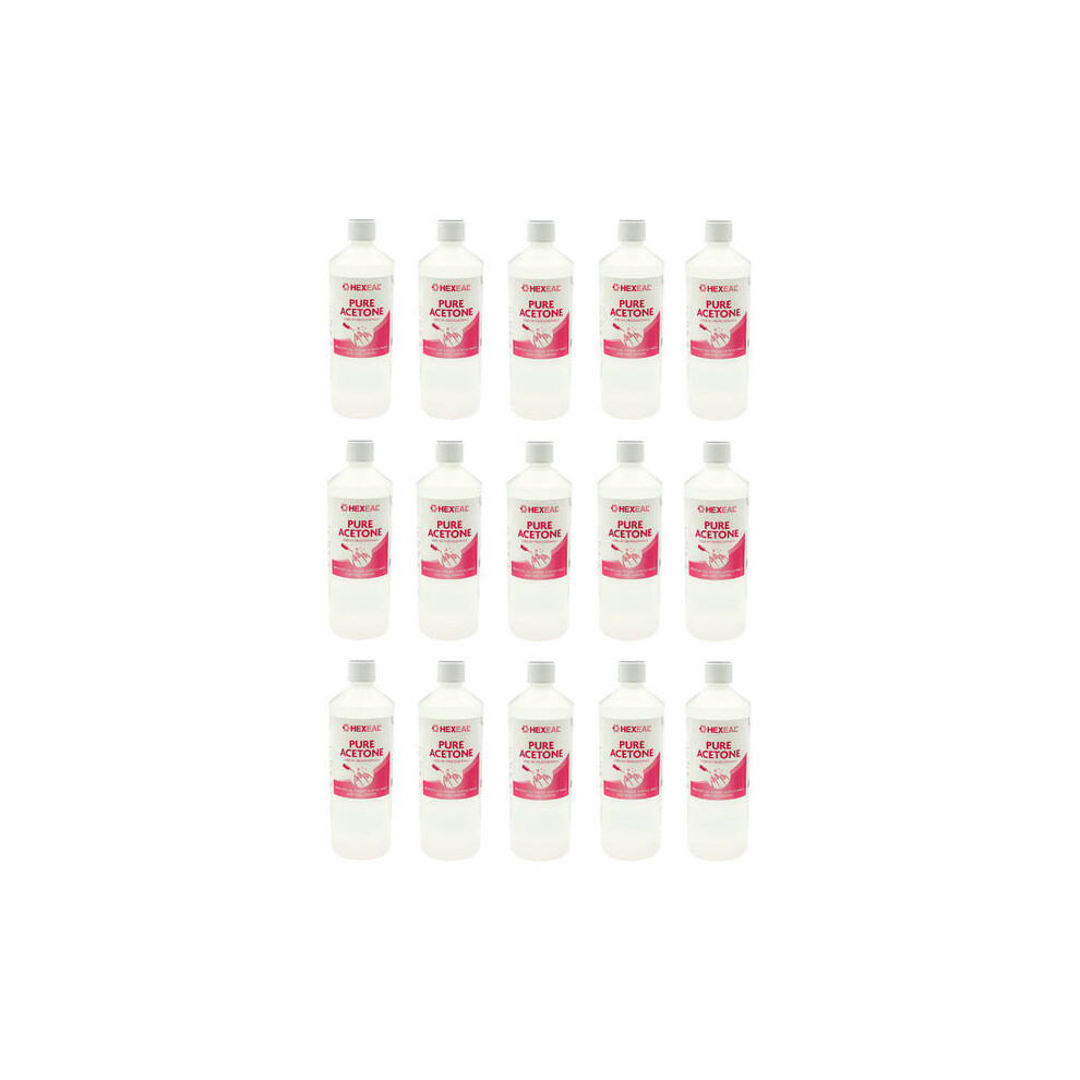 Hexeal ACETONE 99.5% | 15L | Professional Nail Polish Remover | Gel Soak Off, Acrylic, Varnish Remove