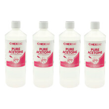 Hexeal ACETONE 99.5% | 4L | Professional Nail Polish Remover | Gel Soak Off, Acrylic, Varnish Remove