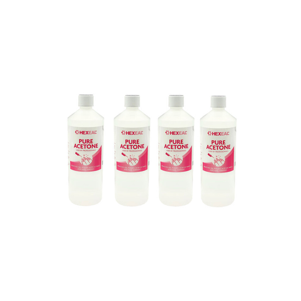 Hexeal ACETONE 99.5% | 4L | Professional Nail Polish Remover | Gel Soak Off, Acrylic, Varnish Remove