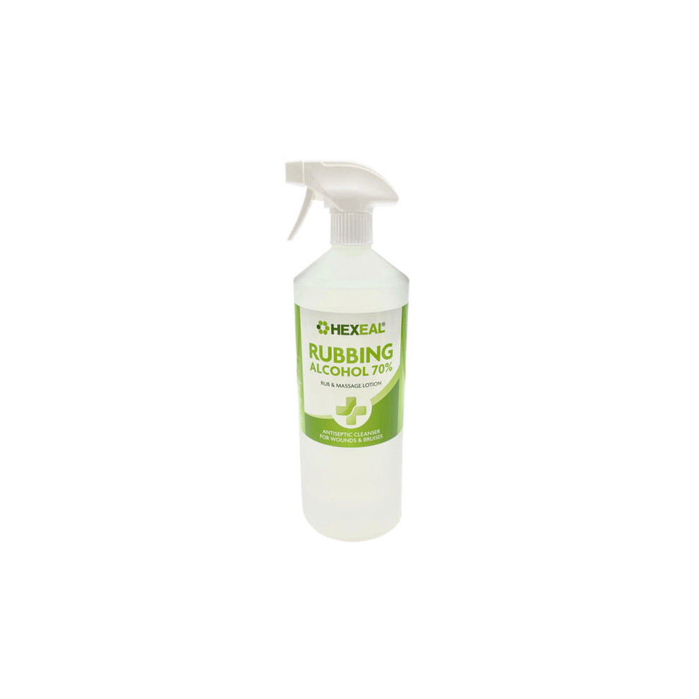 Hexeal RUBBING ALCOHOL 70% |1L Spray | Isopropyl Isopropanol Lab Grade