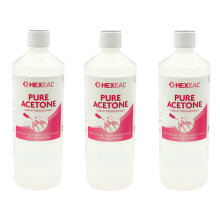 Hexeal ACETONE 99.5% | 3L | Professional Nail Polish Remover | Gel Soak Off, Acrylic, Varnish Remove