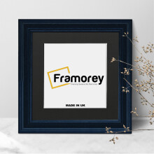 (4x4" Pic (6x6" Frame)) Square Size Black Poster Frame / Picture Frame / Wall Hanging Frame With Black Mount