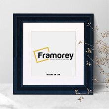 (10x10" Pic (12x12" Frame)) Square Size Black Poster Frame / Picture Frame / Wall Hanging Frame With White Mount