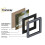 (20x20" Pic (24x24" Frame)) Square Size Grey Poster Frame / Handmade Solid Wood Frame / Picture Frame With Black Mount 4