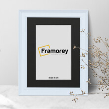 (6x4" Pic (8x6" Frame)) White Poster Frame / Picture Frame / Wall Art Frame / Photo Frame With Black Mount