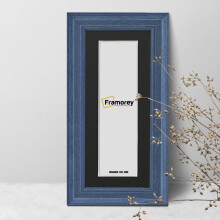 (26x8" Pic (30x12" Frame)) Panorama Style Grey Poster Frame / Wall Hanging Picture Frame / Photo Frame With Black Mount