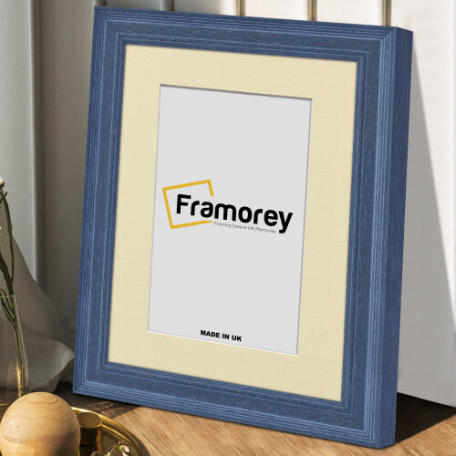 (A3 Pic (A2 Frame)) Grey Picture Frame / Solid Wood Frame / Wood Photo Frame With Ivory Mount 1