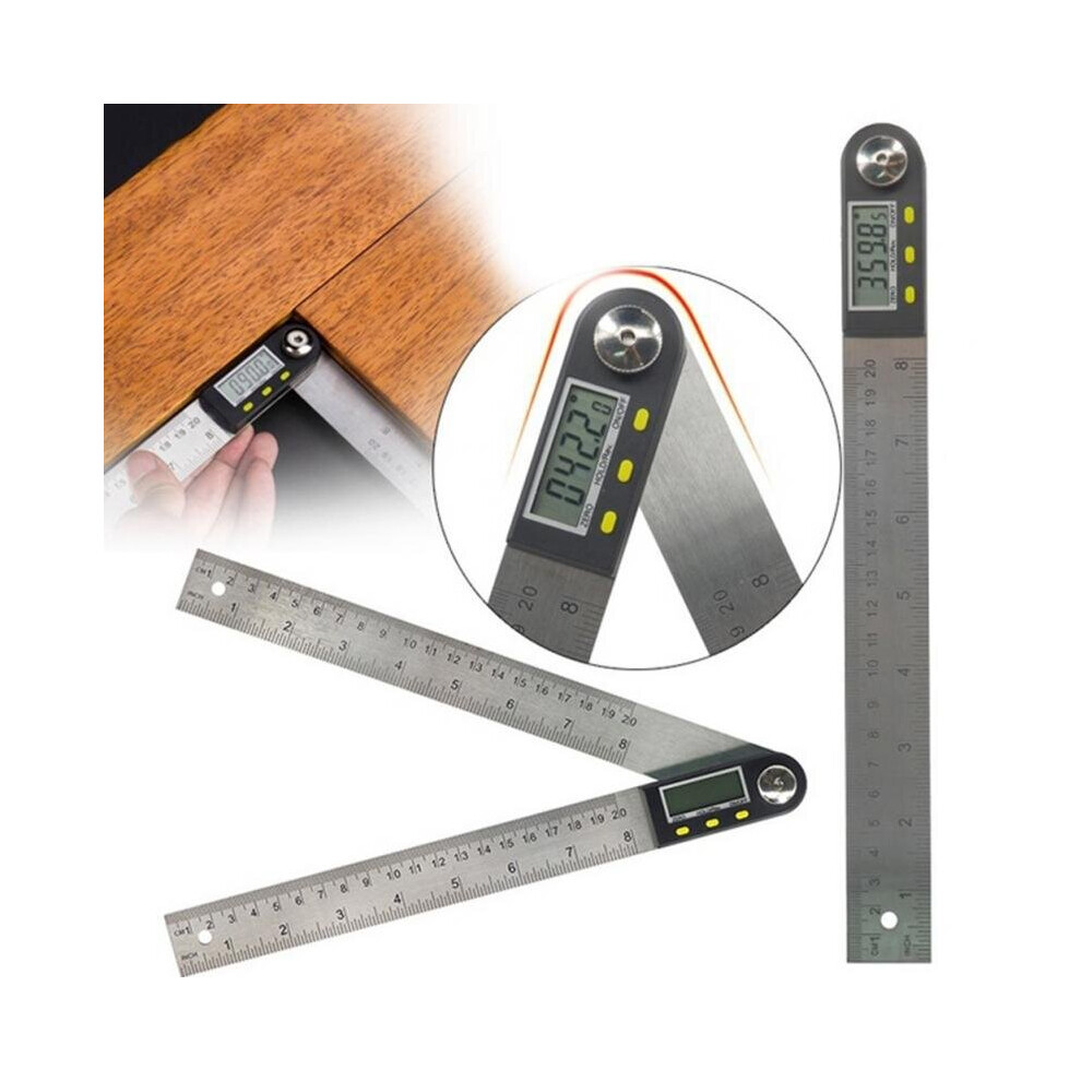 300Mm 12Inch Digital Protractor Angle Ruler 200Mm 8Inch Angle Finder Meter Plastic/Stainless Steel 360 Goniometer Inclinometer 5063131267426