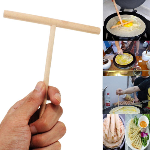 Crepe Maker Pancake Batter Wooden Spreader Stick Home Kitchen Tool Kit DIY Use Pie Tools 2