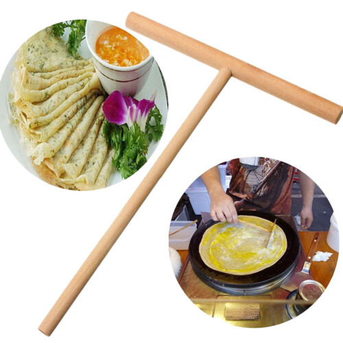 Crepe Maker Pancake Batter Wooden Spreader Stick Home Kitchen Tool Kit DIY Use Pie Tools 1