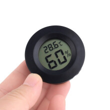 Digital Cigar Humidor Hygrometer Thermometer Round Face New Whosale&DropShip
