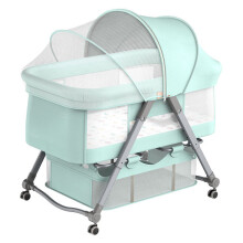 Folding Crib Cradle Bed Stitching Big Bed European Multifunctional Portable Crib Newborn Bed Rocking Baby Bassinet