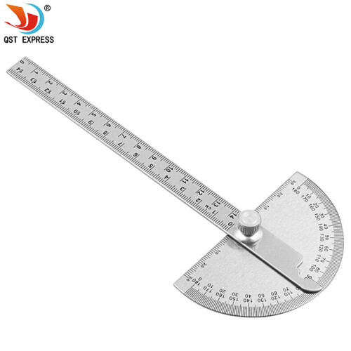 145mm stainless steel 180 protractor angle meter measuring ruler rotary mechanic tool ruler protractor 2