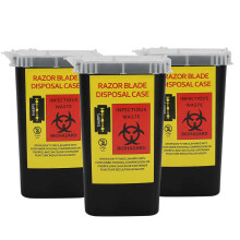 Hazardous Waste Container 3 Sharps Container Material Containers Danger Box for Barbershop Disposable Blades Tattoo
