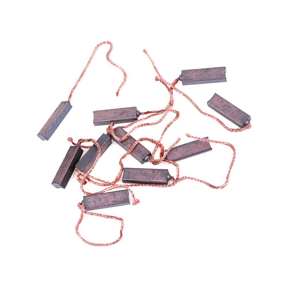 10Pcs Carbon Brushes Wire Leads Generator Generic Electric Motor Brush Replacement 4.5 X 6.5 X 20Mm 5063131293418