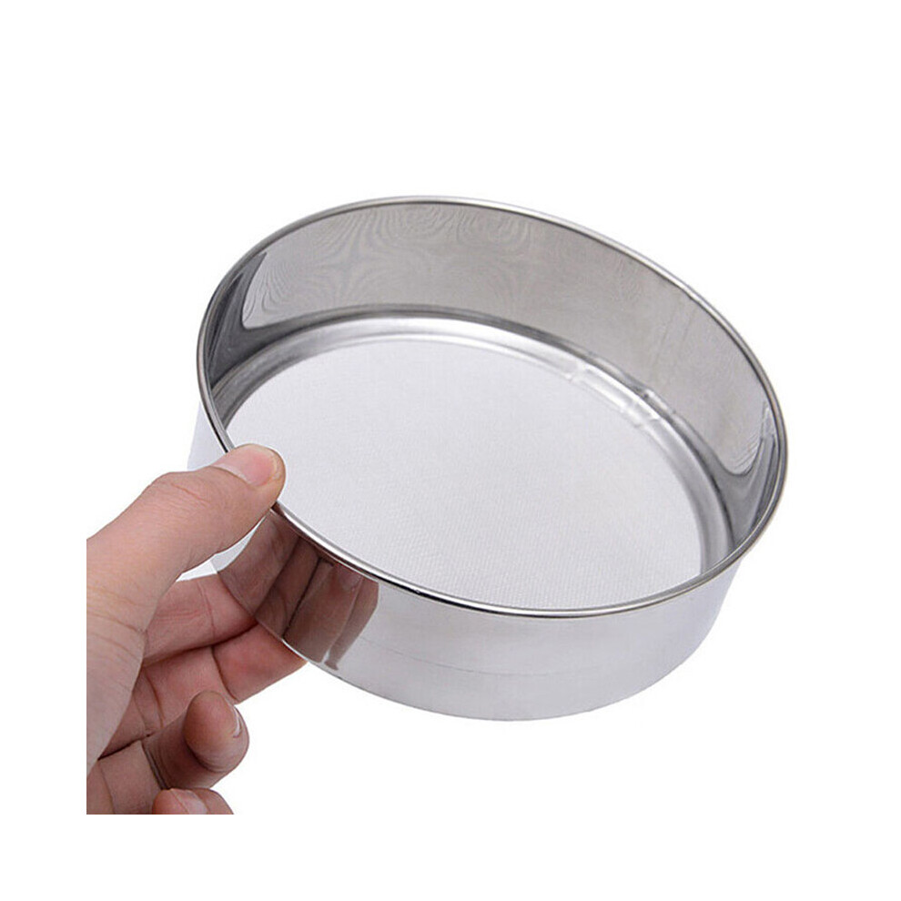 1pc Mesh Flour Sifting Sifter Sieve Strainer Cake Baking Household Kitchen Tools Great For Sifting Flour Stainless Steel-image-OPC-PBNKFS9-NEW