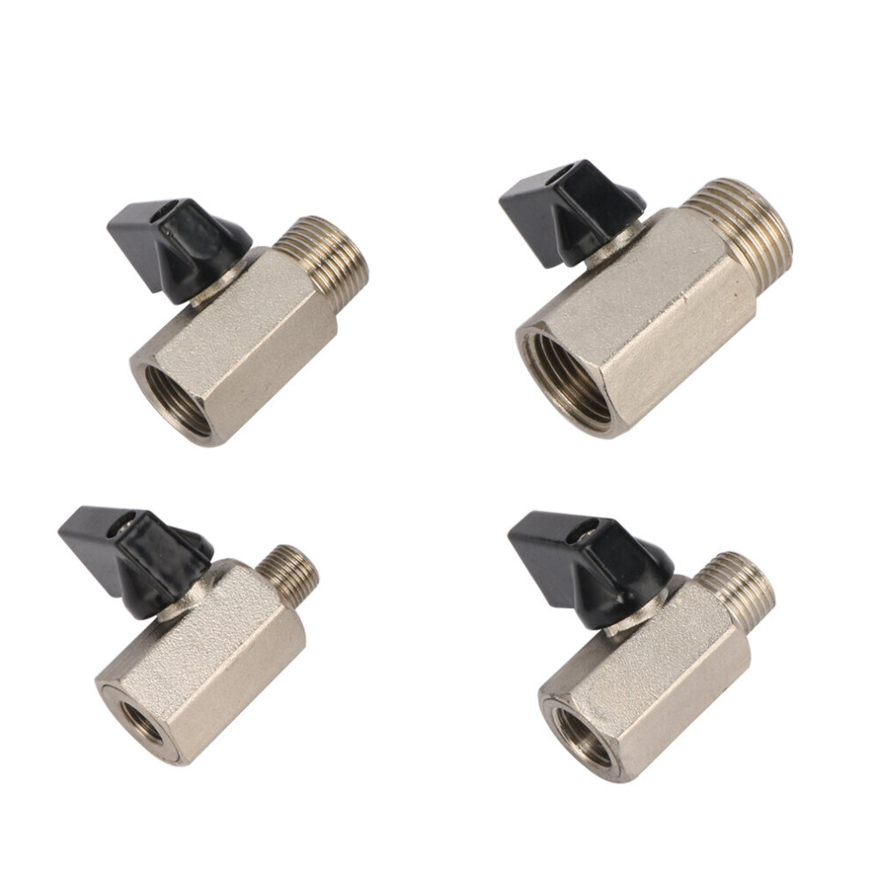 1/8" 1/4" 3/8" 1/2" Threaded Mini Brass Ball Valve Bsp Male To Female Air Compressor Valves Water Gas Oil Shut Off Valve 5063131260489