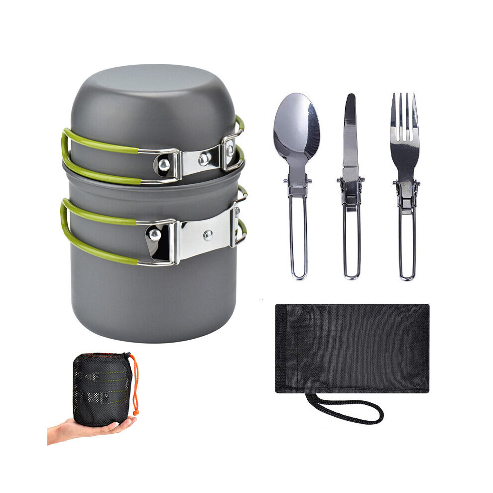 Camping Cookware Set Aluminum Nonstick equipment Outdoor Tableware Kettle Pot Cookset Survival  Pan Bowl Hiking trip BBQ Picnic-image-OPC-PBNKGN6-NEW