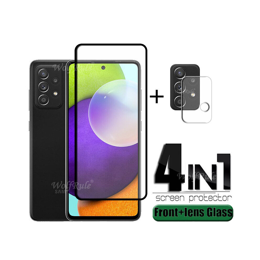 4-In-1 For Samsung Galaxy A52 Glass For Samsung A52 Tempered Glass Screen Protector For Samsung A53 A51 A71 A72 A52 Lens Glass 5063131250589