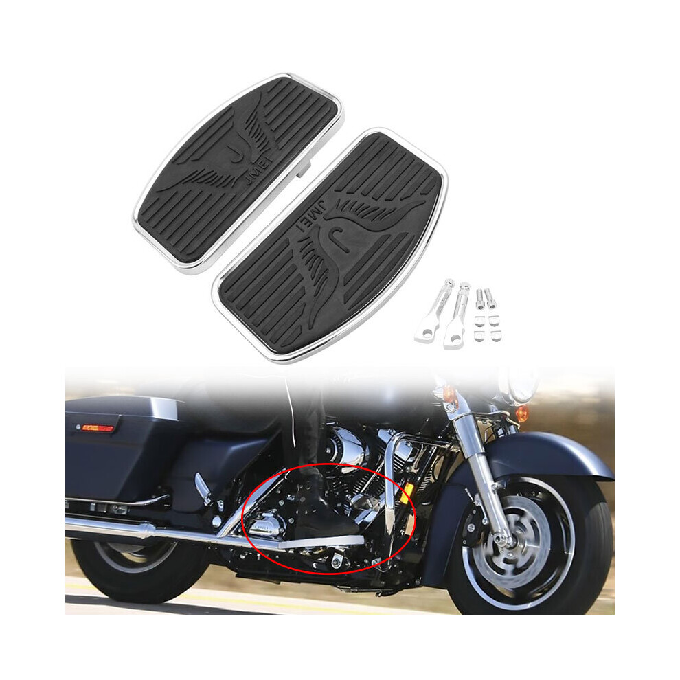 Front Motorcycle Floorboards Foot Pegs Footrest Footboard For Harley Sportster Xl883 1200 X48 72 Dyna Softail 02-21 Black 5063131215472