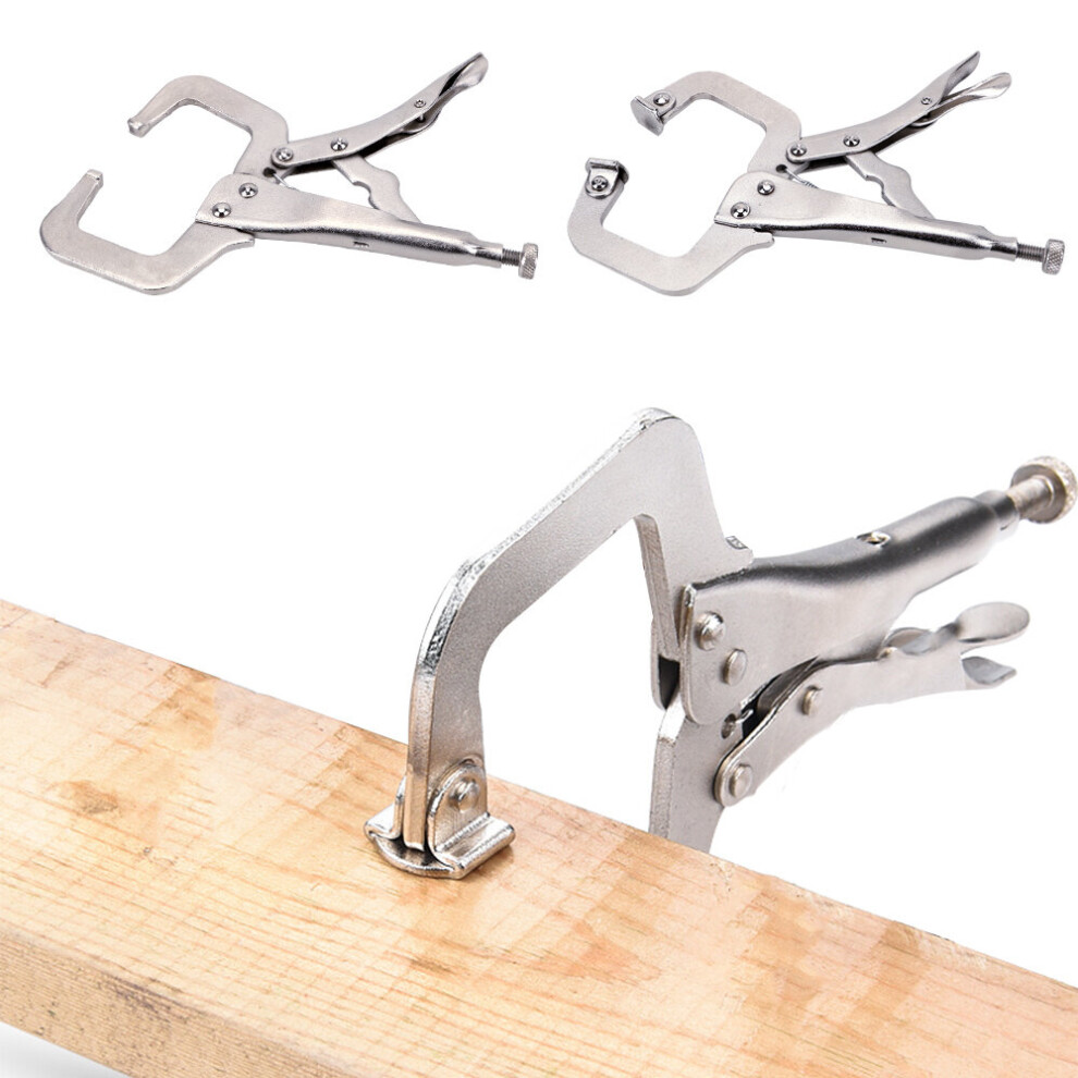 Photos - Vise C Clamp Weld Clip Woodwork Fix Plier Pincer Tong Tenon Locator Pad Wood Work Alloy Steel Hand Tool Grip  Lock Jaw Swivel